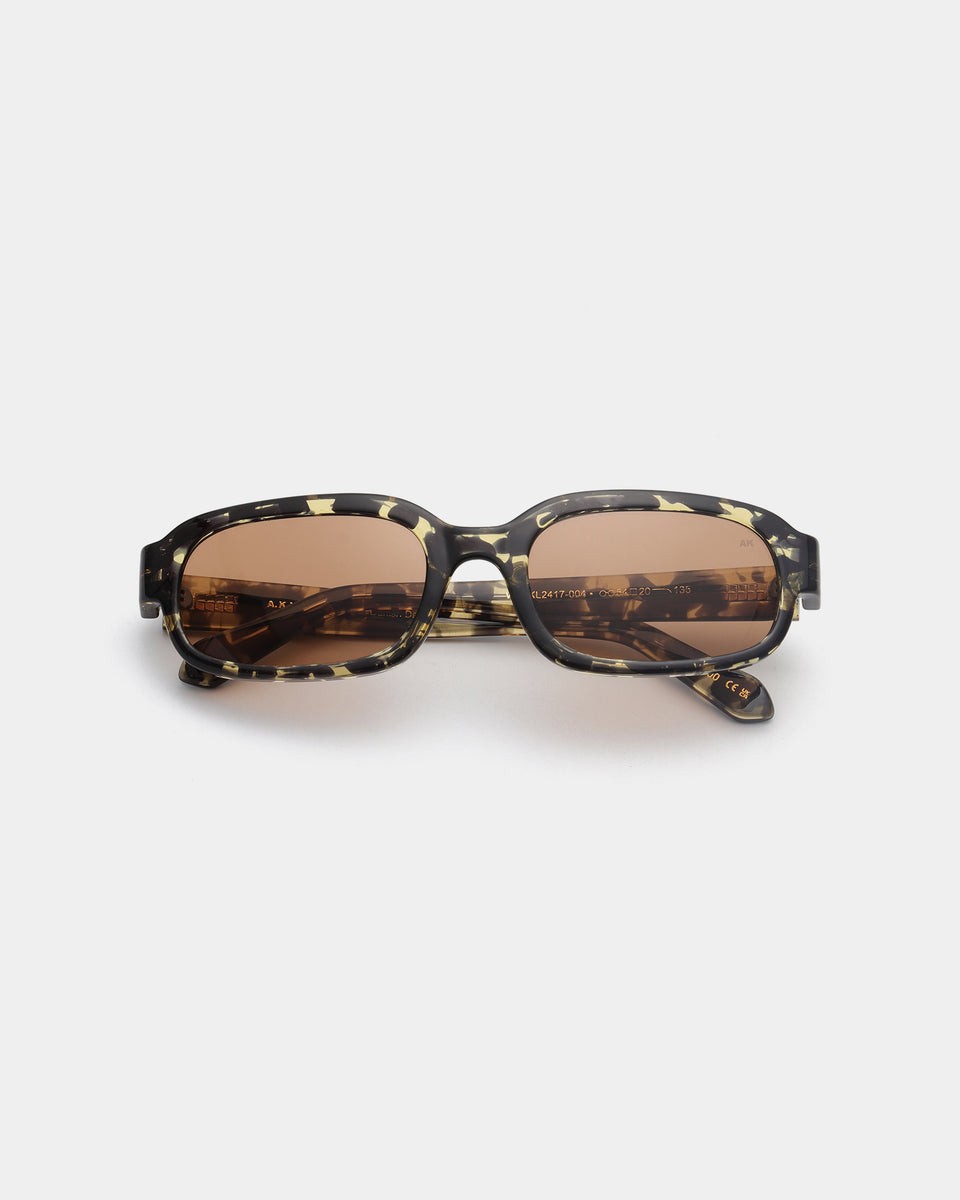 A.KJAERBEDE Will Black/Yellow Tortoise, Gafas de Sol