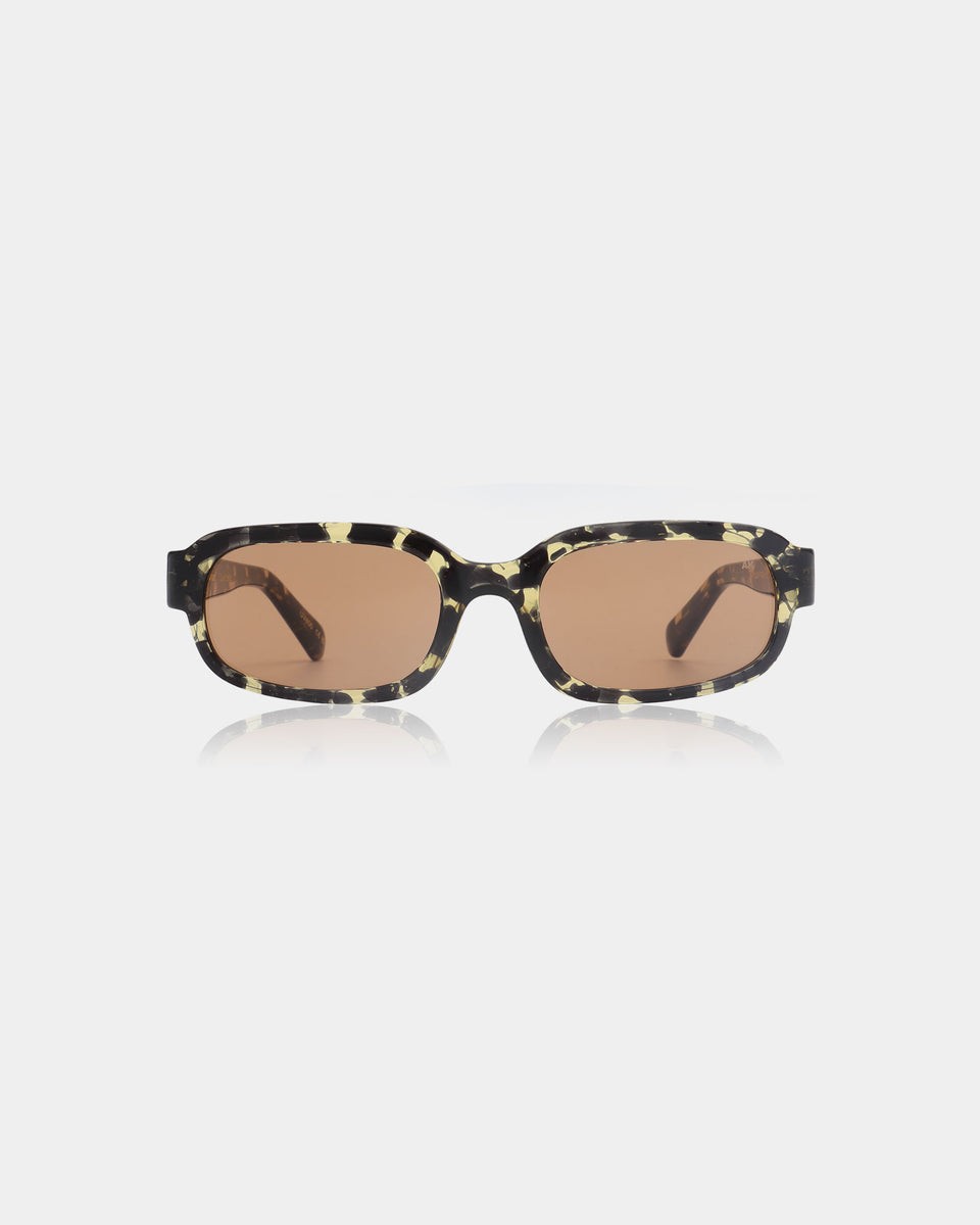 A.KJAERBEDE Will Black/Yellow Tortoise, Gafas de Sol