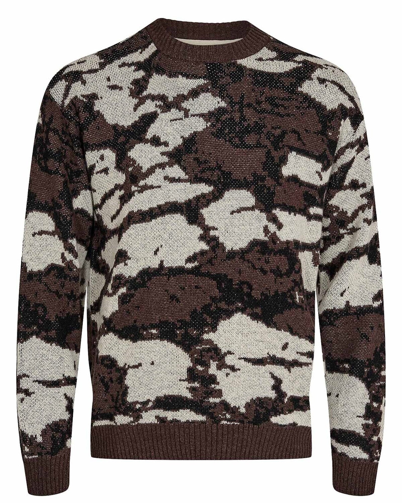 Jersey Anerkjendt Akkarl Jac Lambswool Knit Chocolate Brown