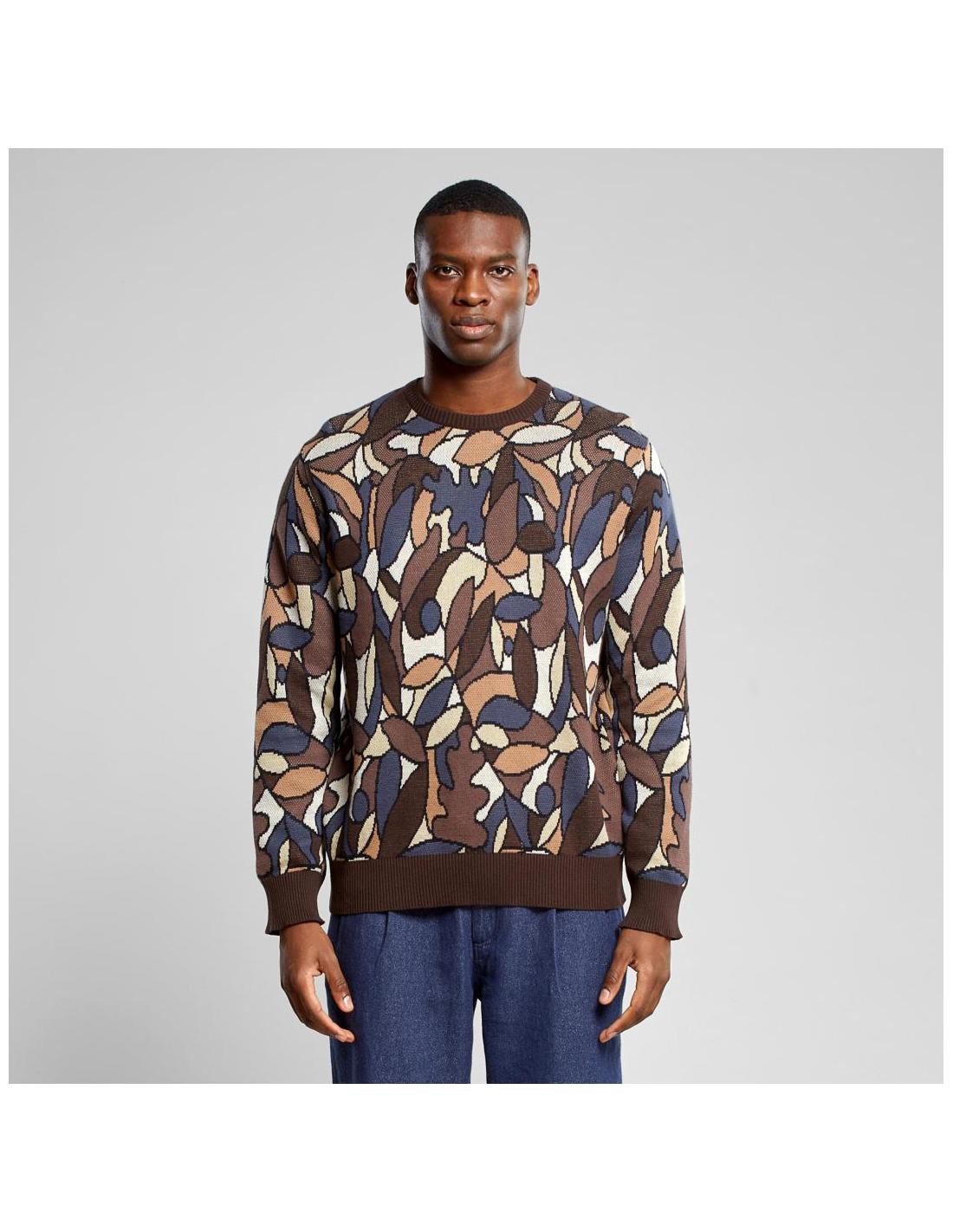 Jersey Dedicated Mora Forest Leaves Coffee Brown