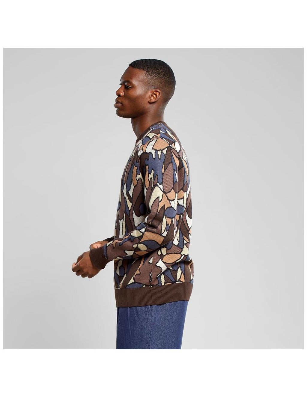 Jersey Dedicated Mora Forest Leaves Coffee Brown