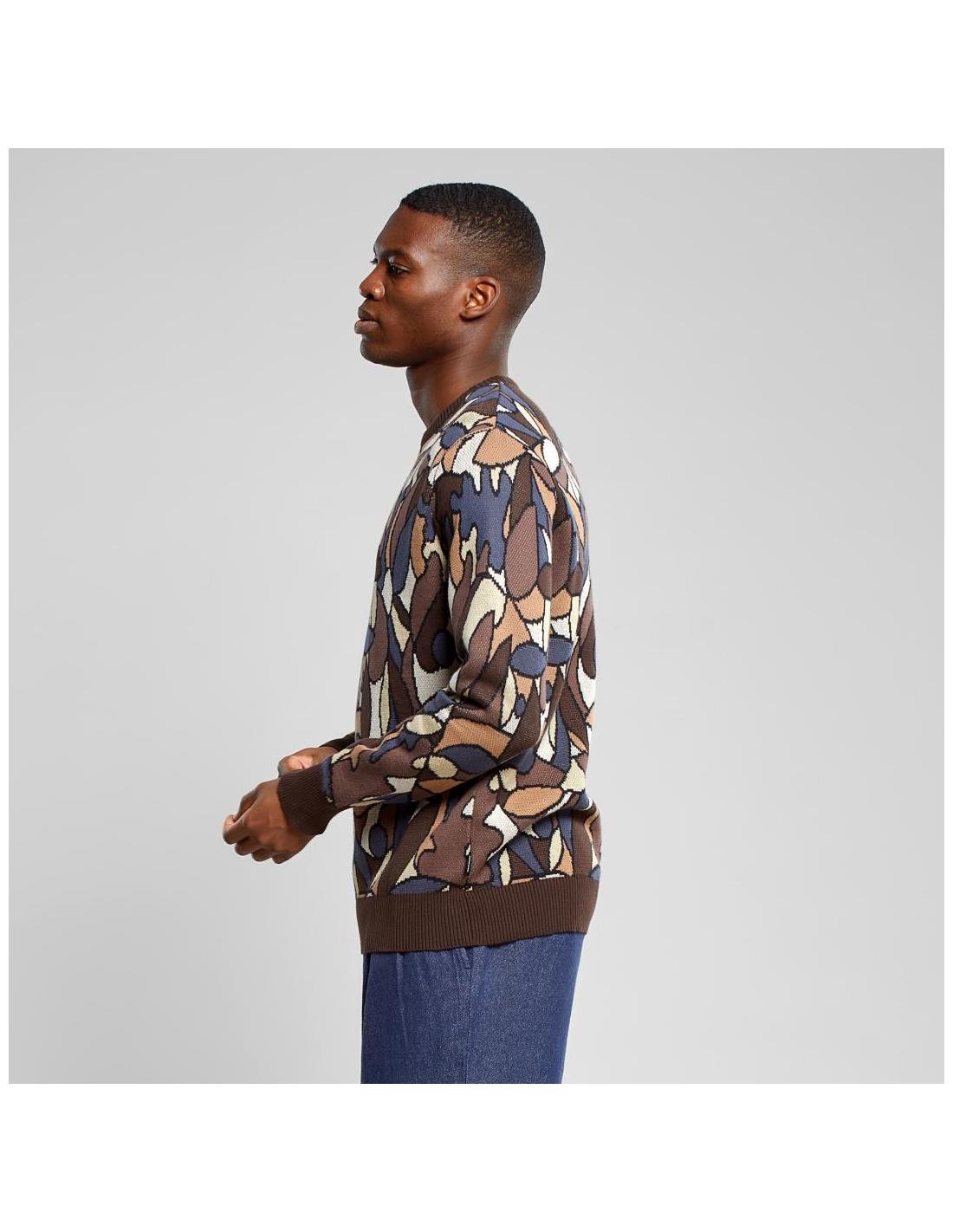 Jersey Dedicated Mora Forest Leaves Coffee Brown