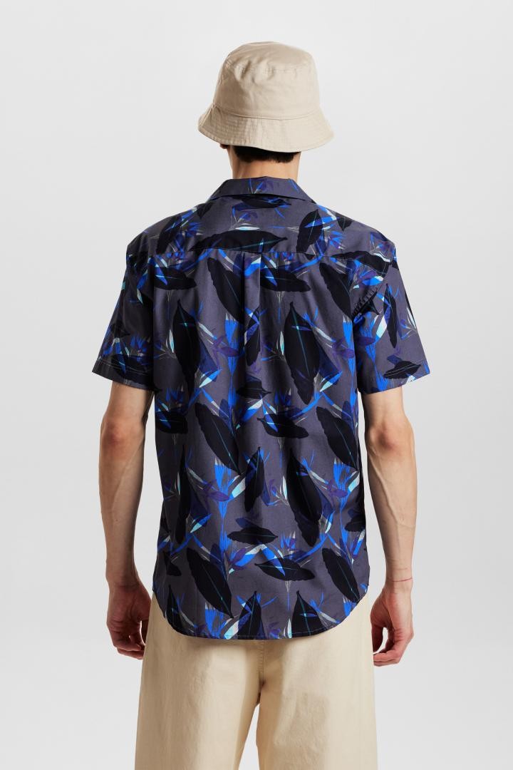 Camisa Anerkjendt Akleo Poplin AOP Bonnie Blue