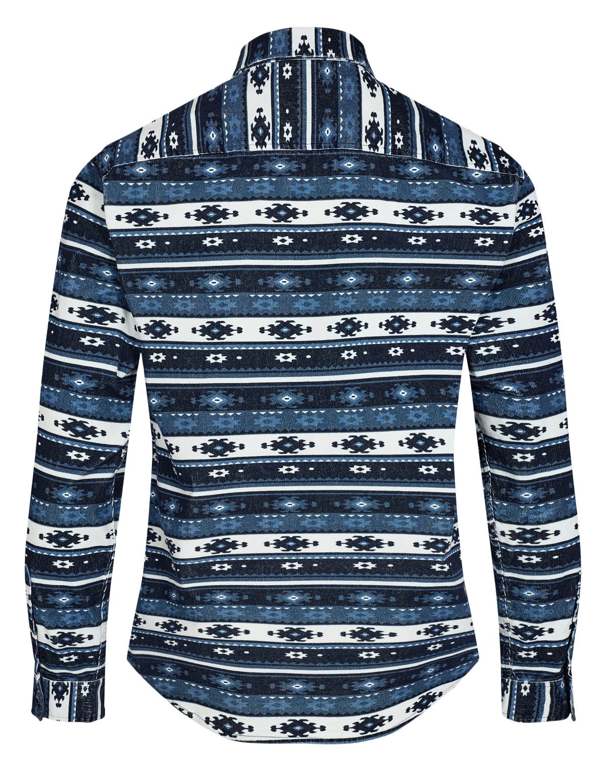 Camisa Anerkjendt Aklouis Corduroy AOP Dark Navy