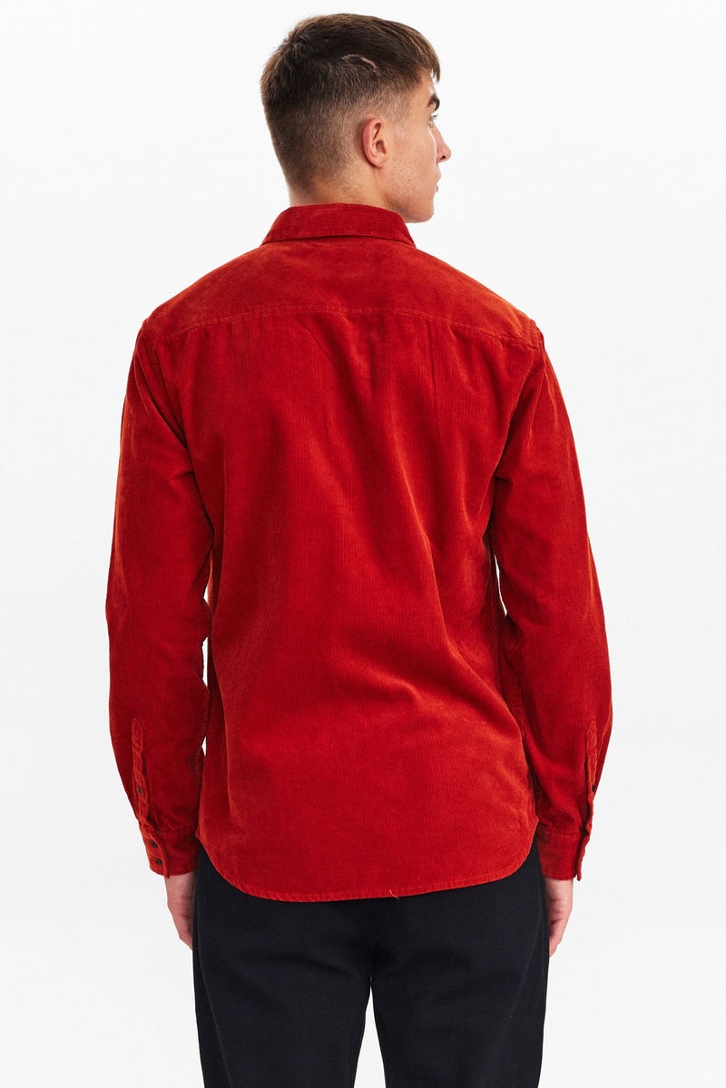 Camisa Anerkjendt Akleif Corduroy Cinnamon Stick