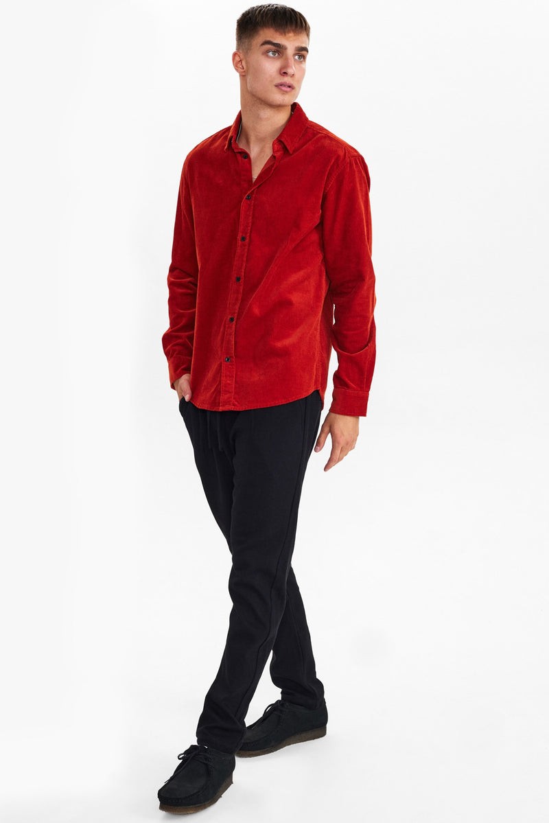 Camisa Anerkjendt Akleif Corduroy Cinnamon Stick