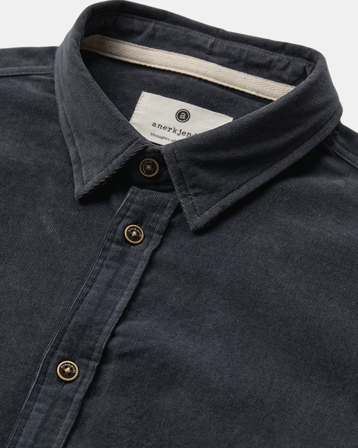 Camisa Anerkjendt Akleif Solid Cord Shirt Castlerock