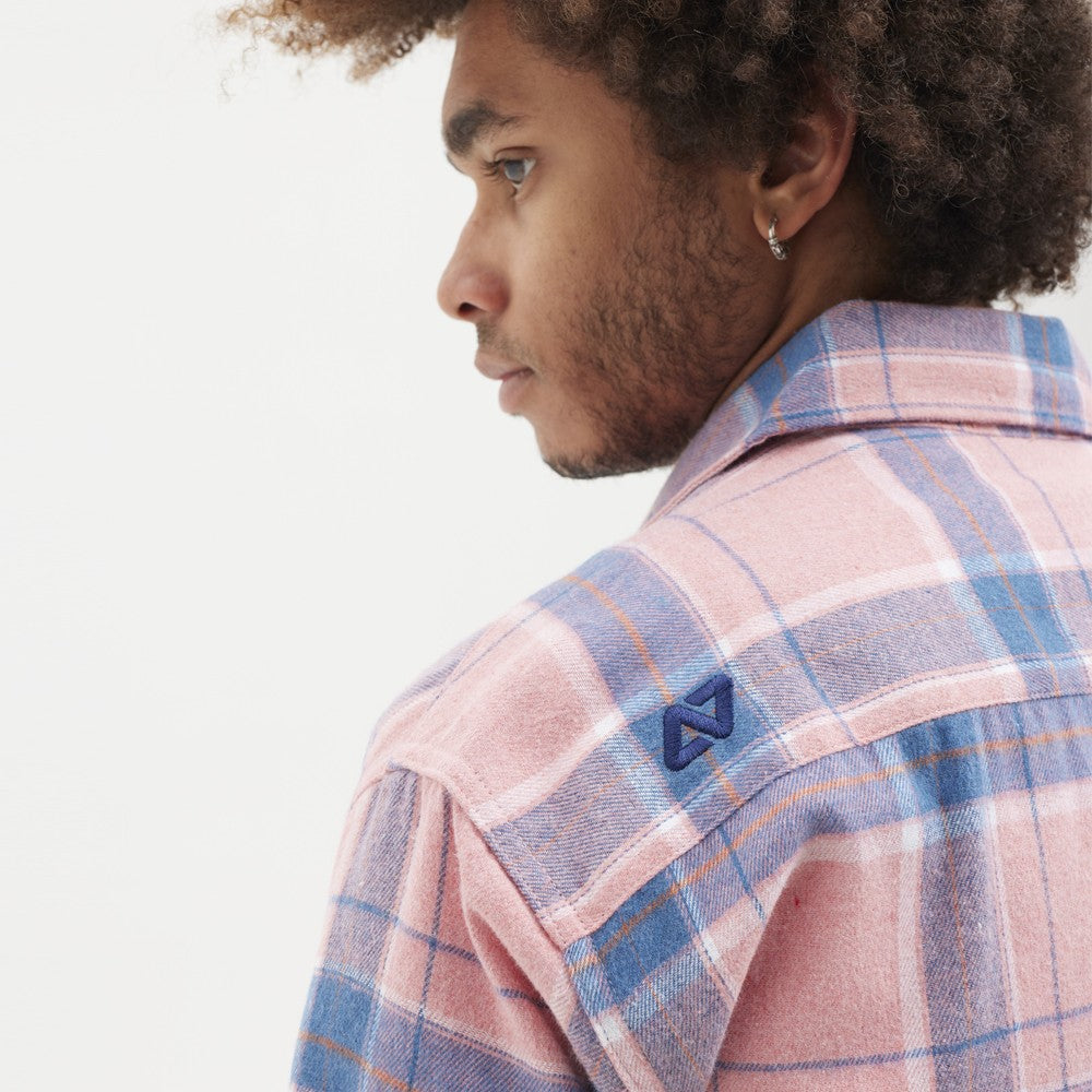 Camisa Hydroponic Flamingo Pink Check