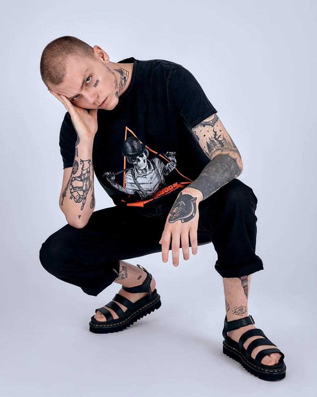 Camiseta Le Crane Orange Black