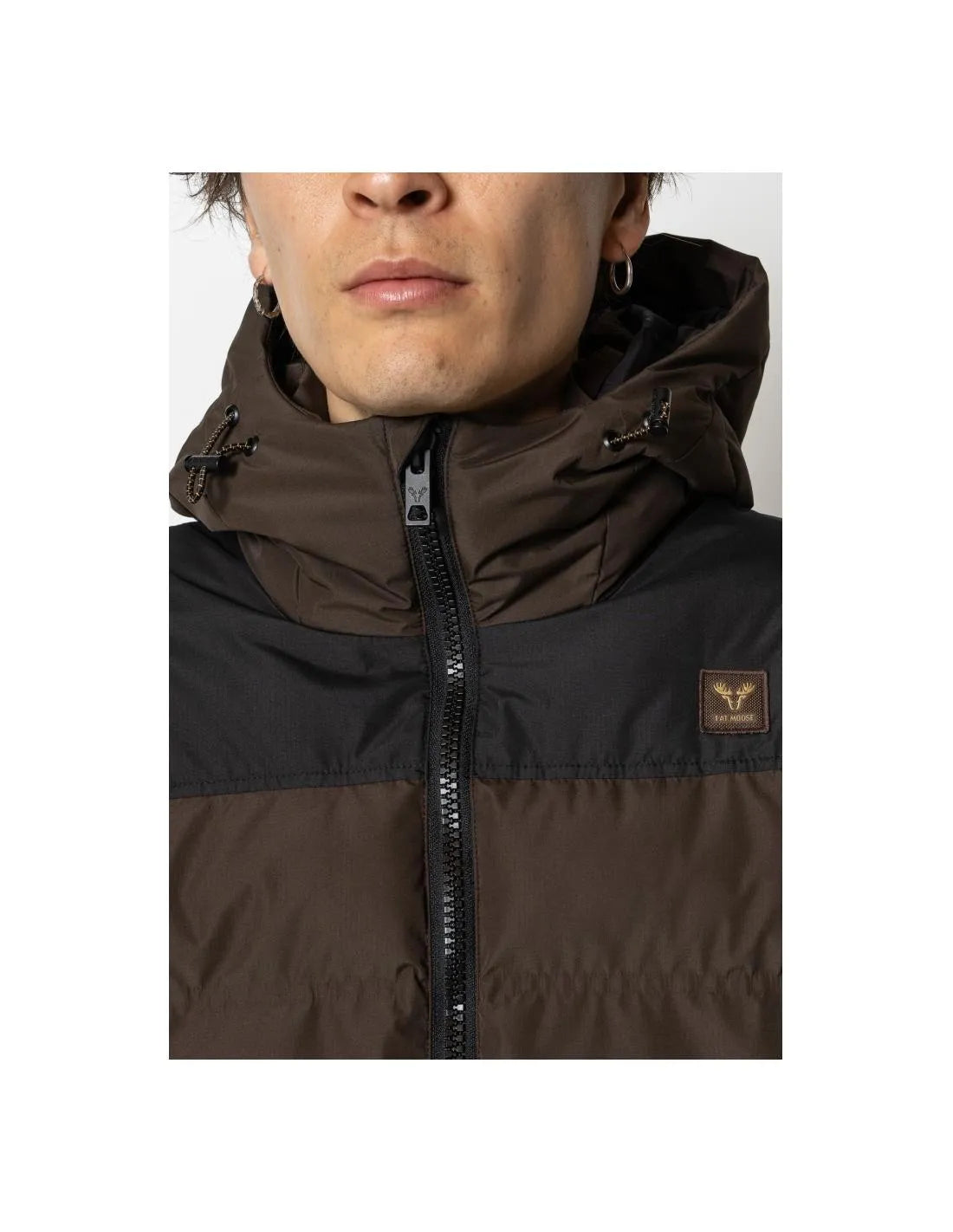 Puffer Fat Moose Birk Block Negro y Marron