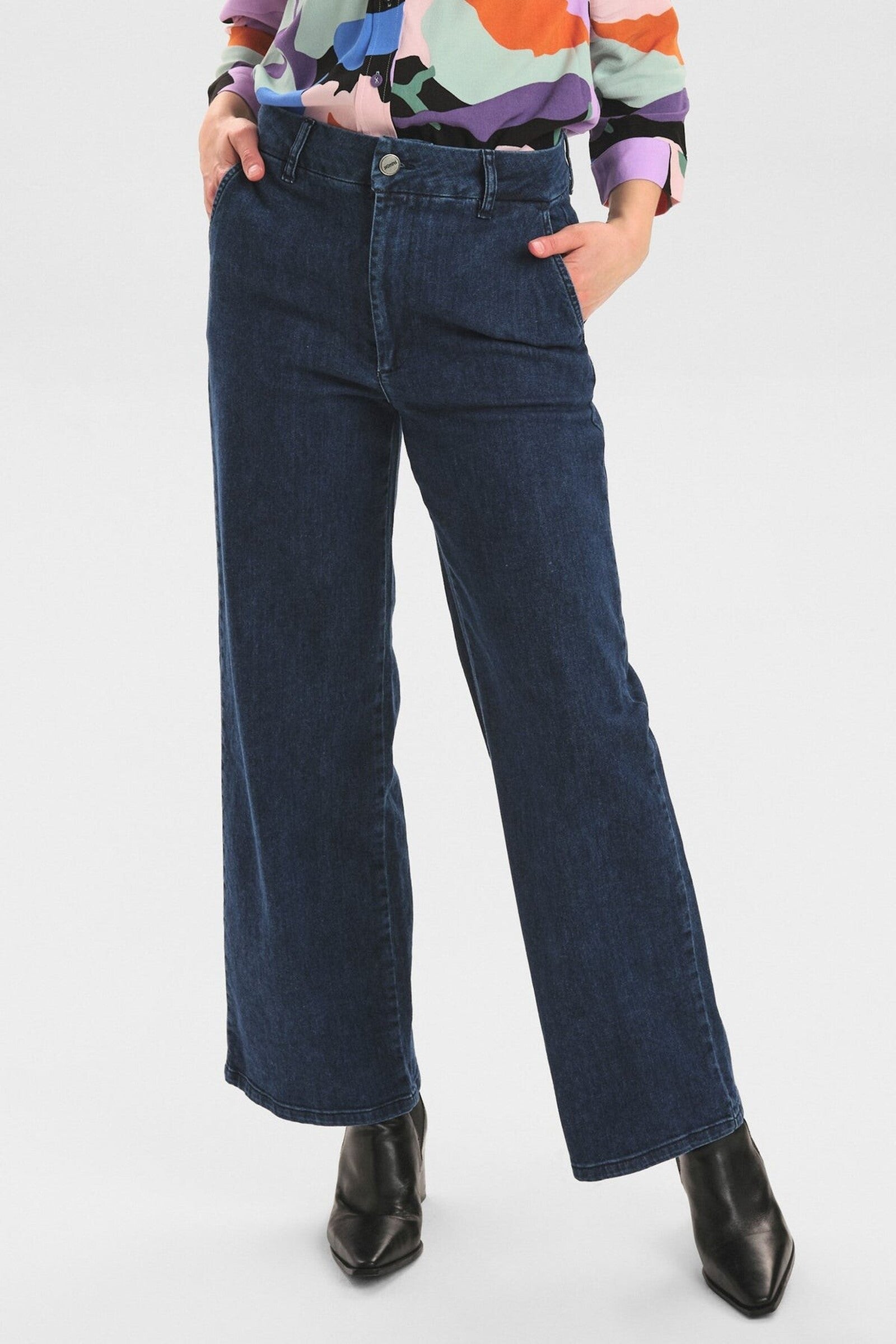 Pantalones Nümph Nuamber Pant Dark blue denim