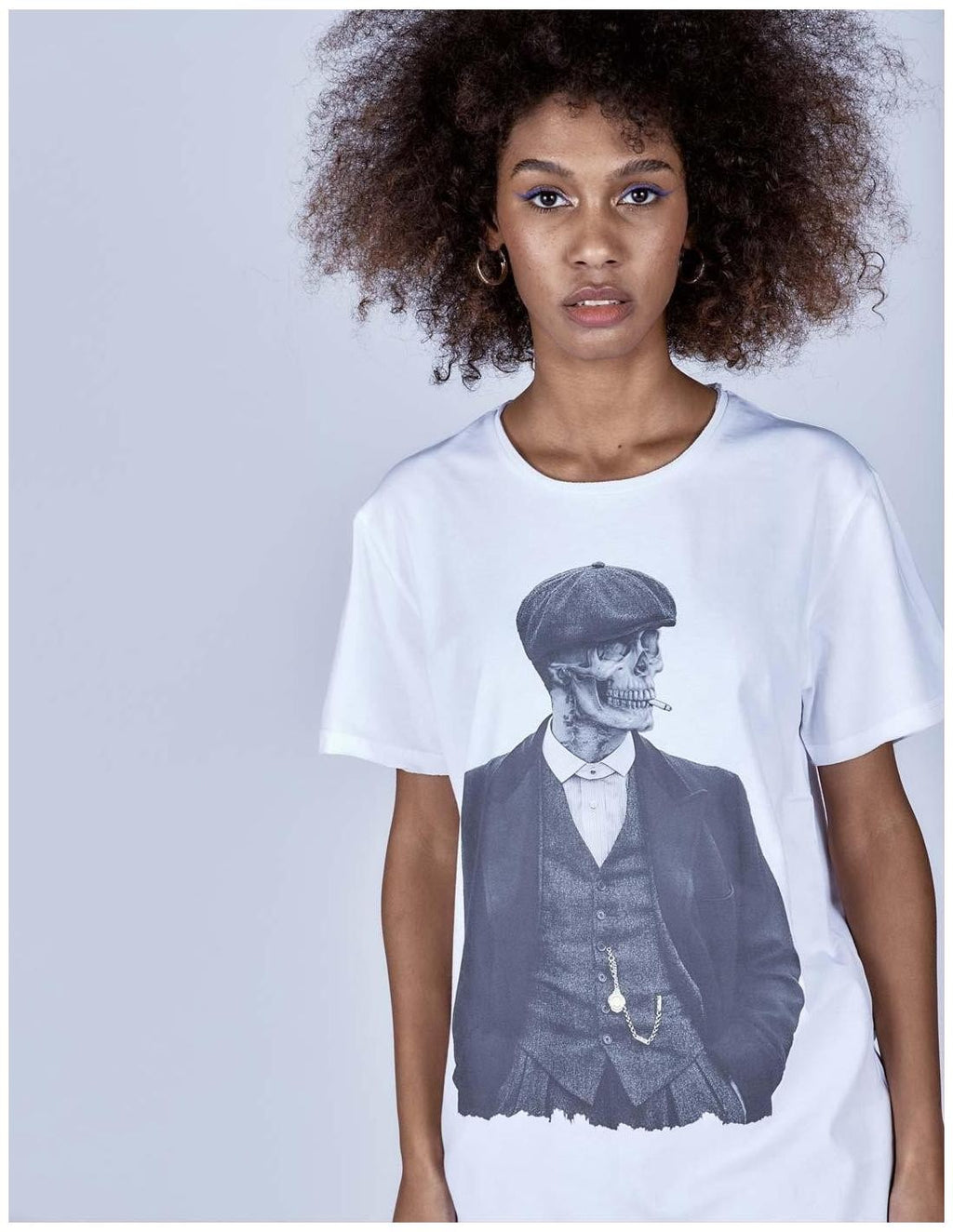 Camiseta Le Crane Peaky Skull Blanco