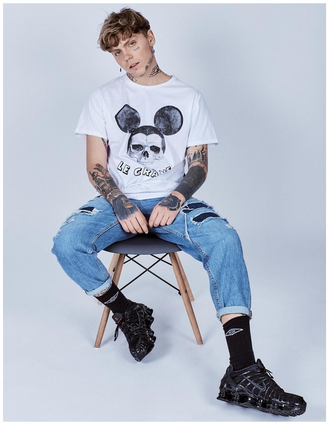 Camiseta Le Crane Mouse White