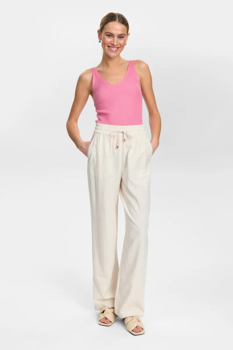 Pantalones Nümph Nutusa Pants Sesame Melange