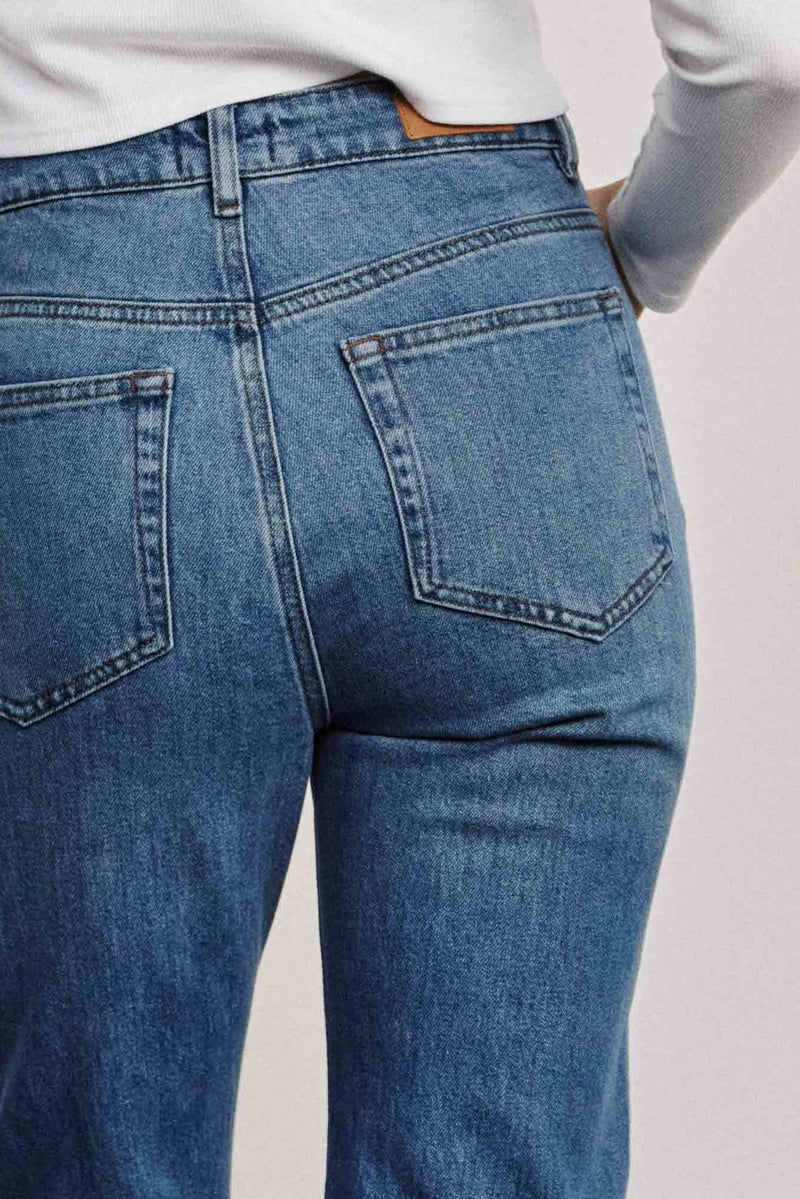 Pantalones Nümph Nulondon Jeans Short Medium Washed Blue Denim