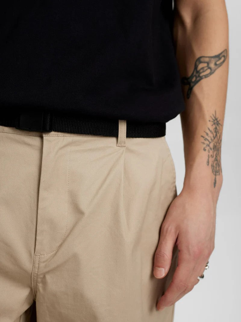 Pantalones Anerkjendt Akjan Belt Pants Feather Gray