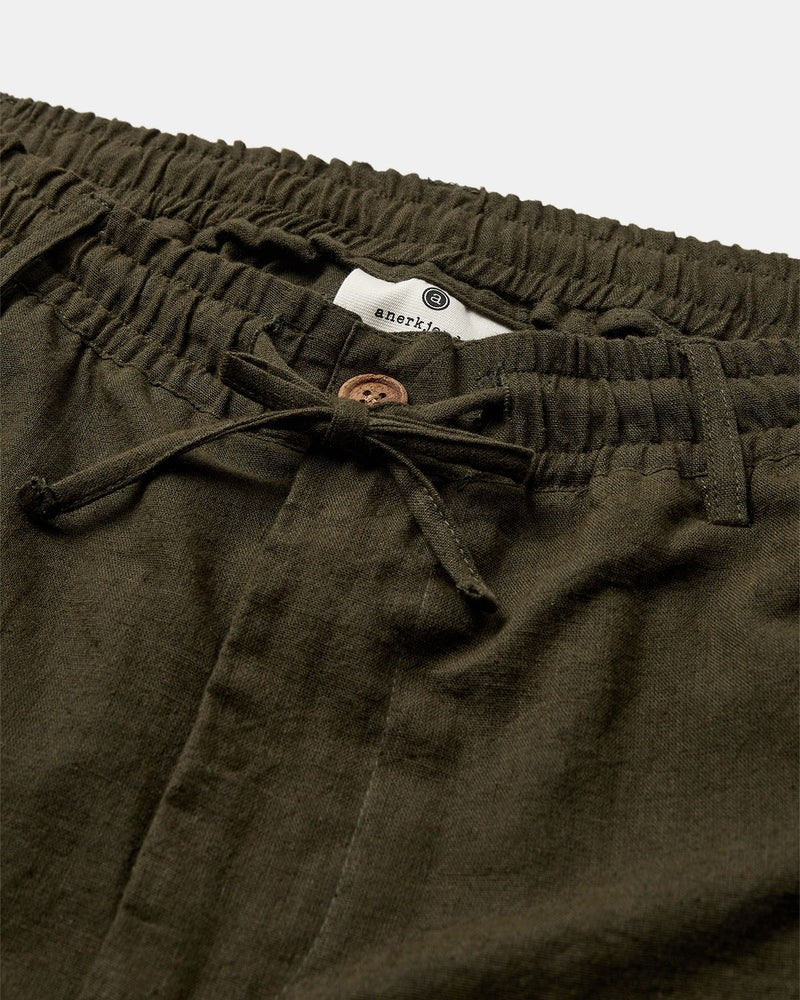 Pantalones Anerkjendt Akjan Lino Forest Night