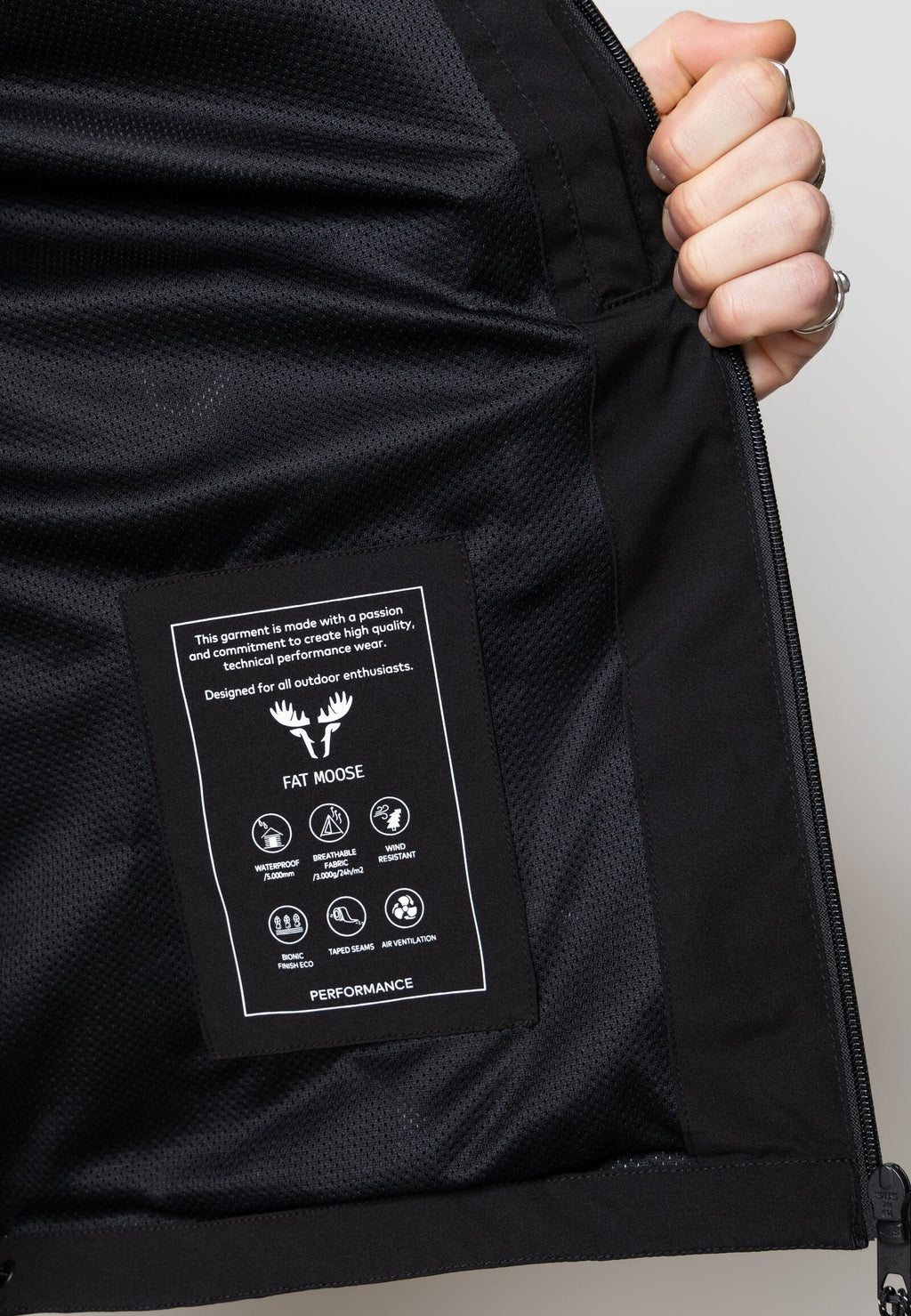 Chaqueta Fat Moose Sky Shell Jacket Black
