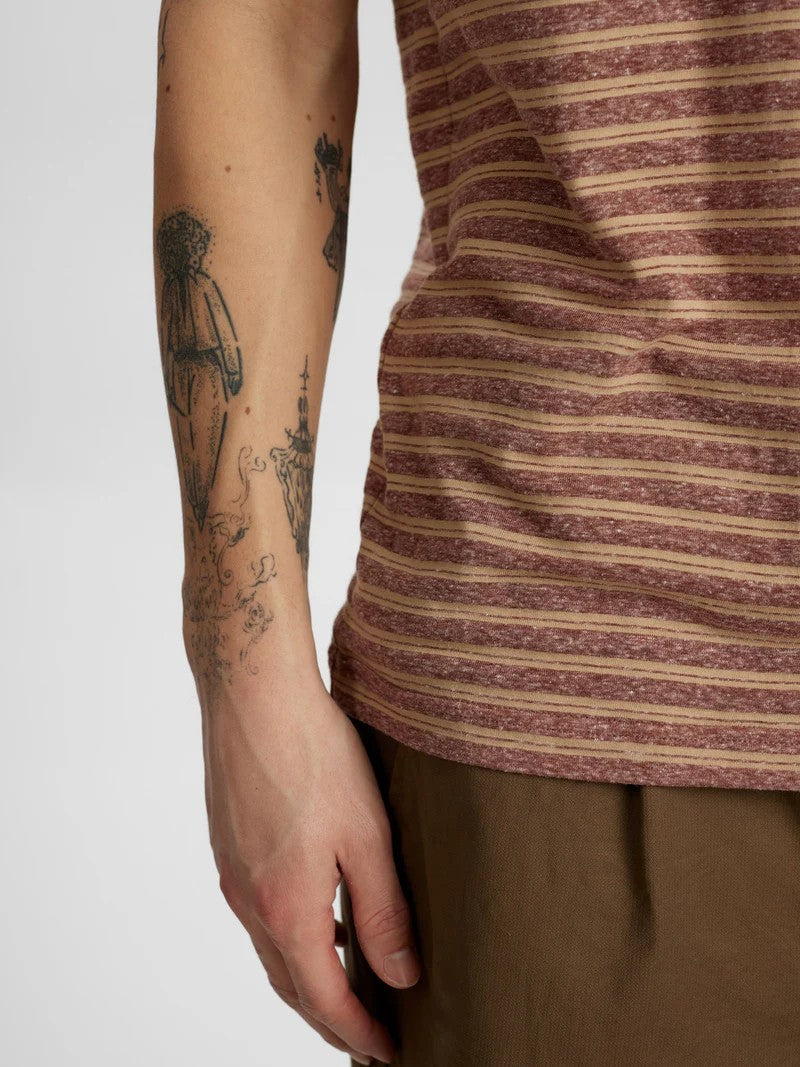 Camiseta Anerkjendt Akkikki Stripe tee Auburn