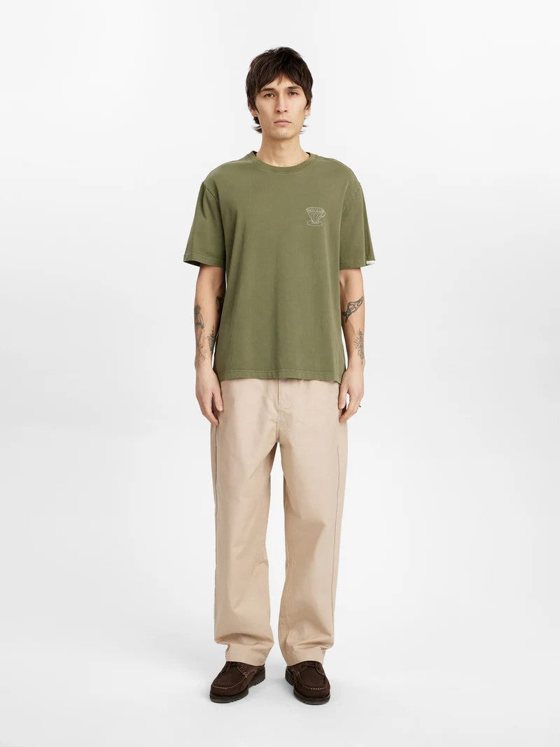 Camiseta Anerkjendt Akkikki Monday Slow Tee Deep Lichen Green