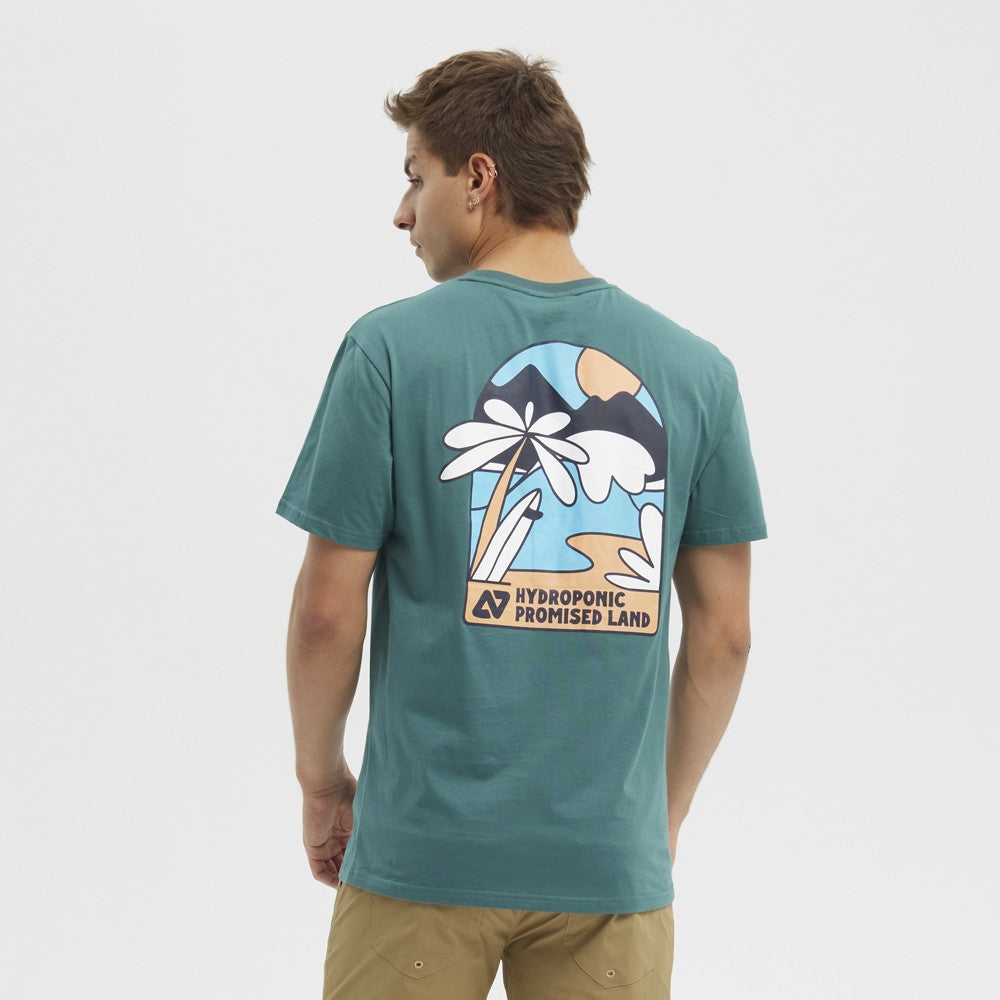 Camiseta Hydroponic Promised Land Teal Green