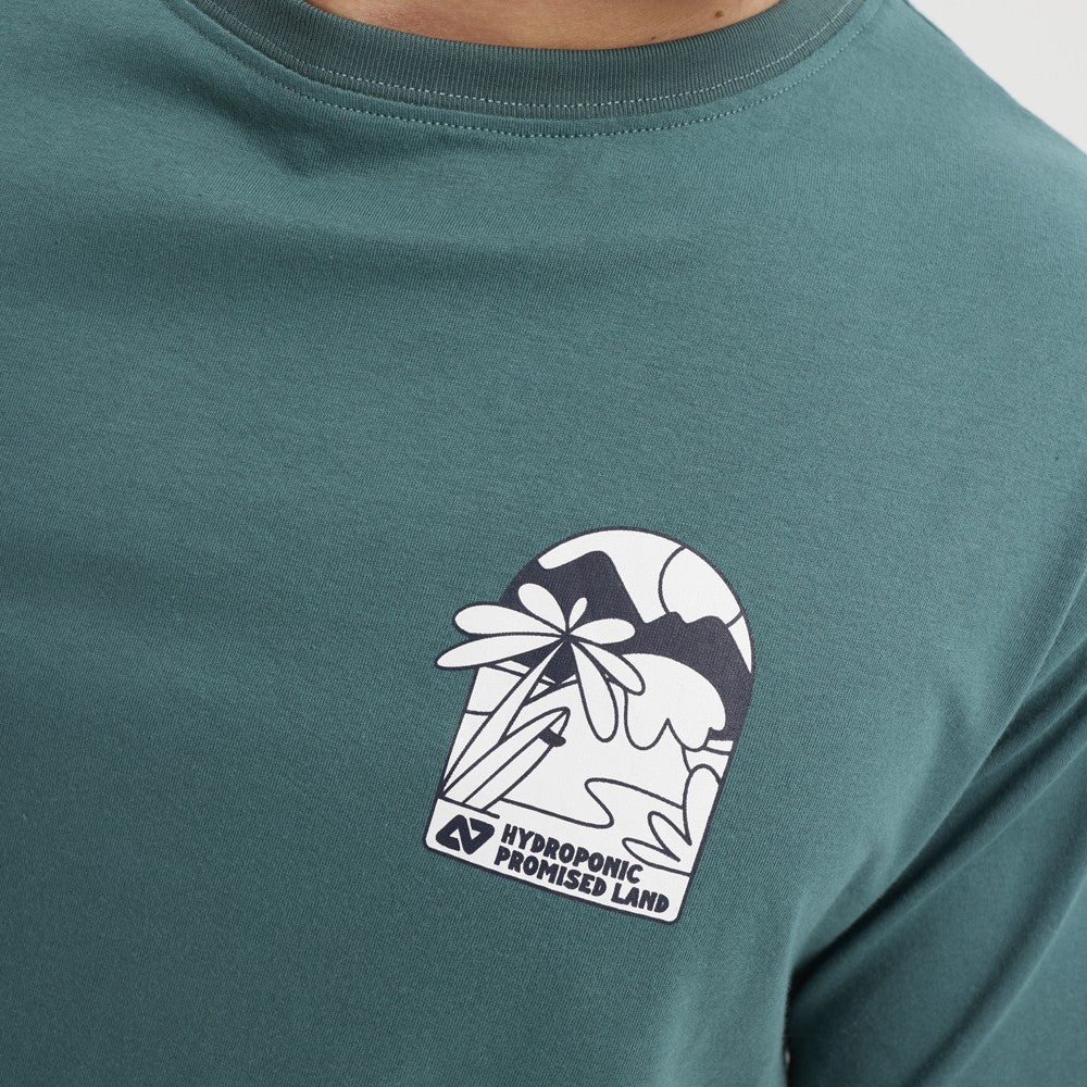 Camiseta Hydroponic Promised Land Teal Green