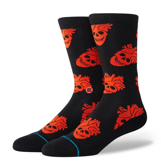 Calcetines Stance Fallin In Skull Crew Socks Black