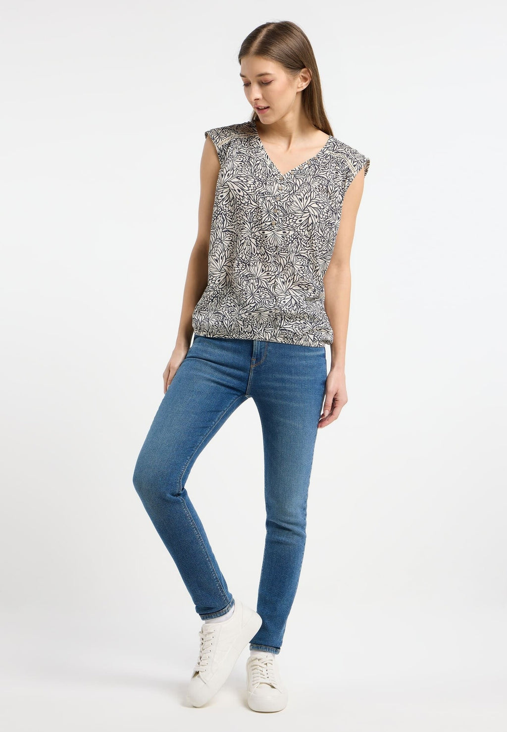 Blusa Ragwear Saltty Print Ecru