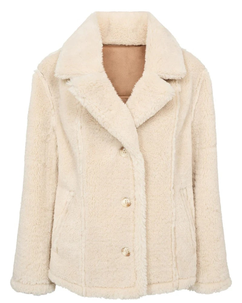 Chaqueta Nümph Nueliotta Reversible Cognac