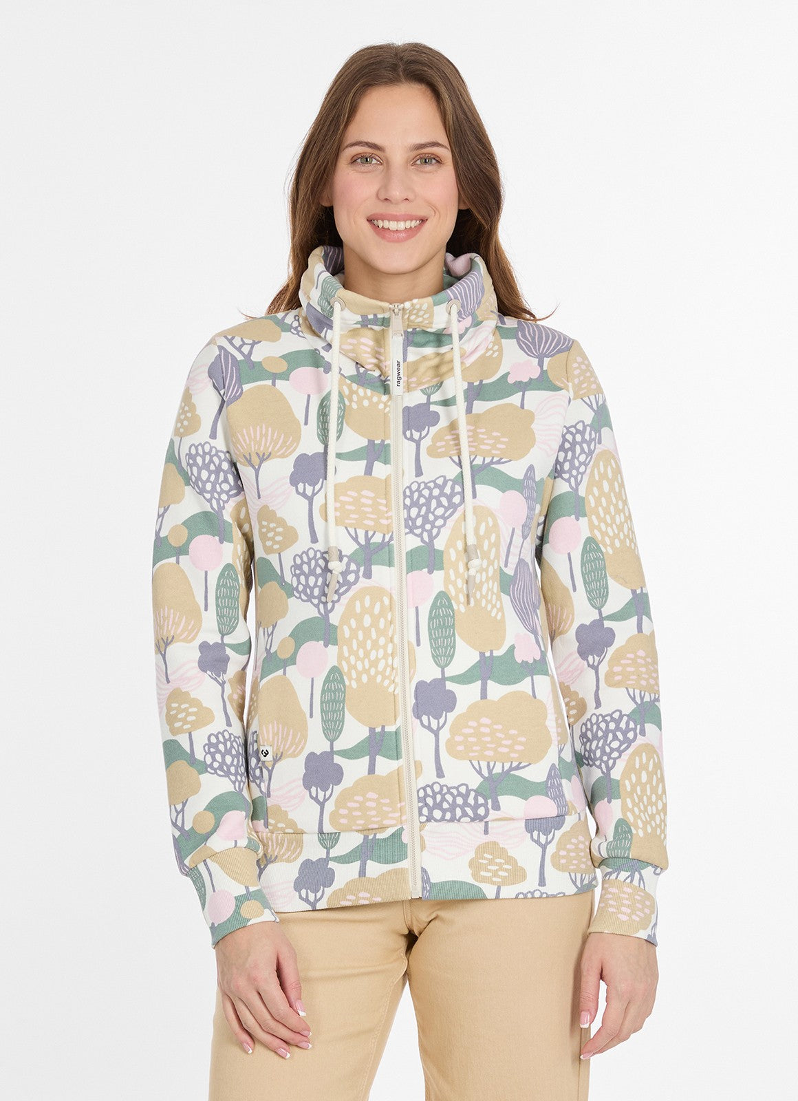 Sudadera Ragwear Ronette Print Ivory