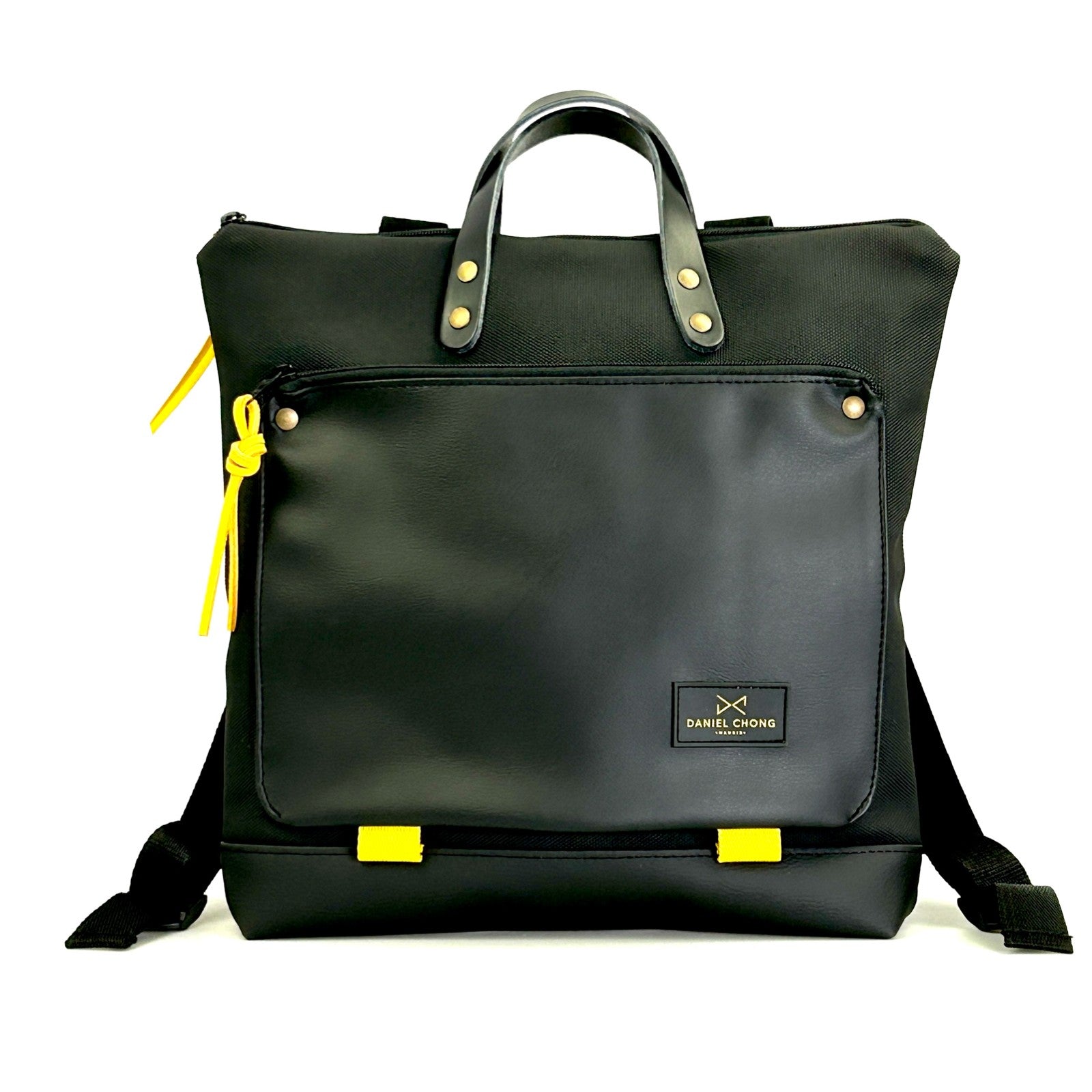 Mochila Daniel Chong Book Holder Cuadrada impermeable DZ con bolsillo negro