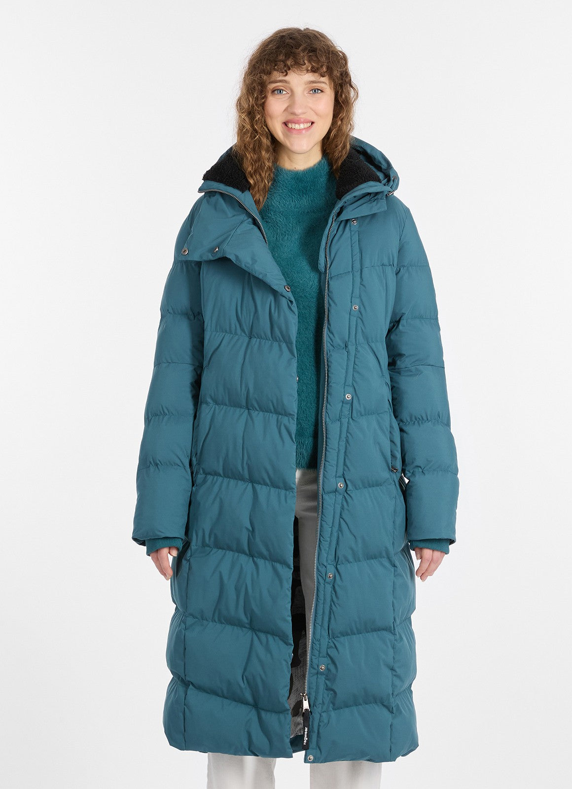 Abrigo Ragwear Pavla Long Ocean Green