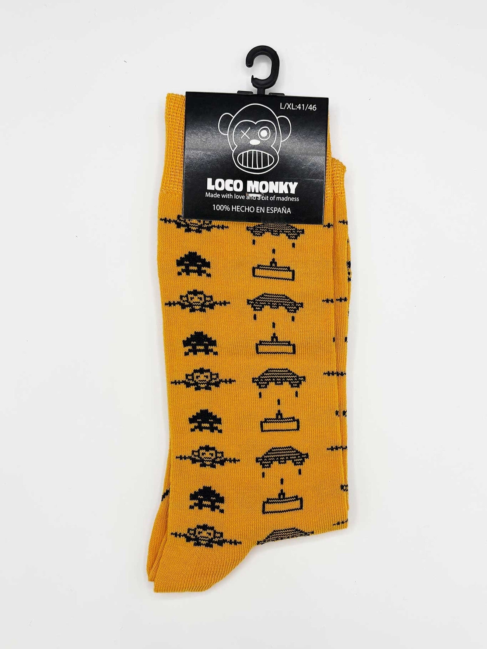 Calcetines Loco Monky Space Monky Mostaza