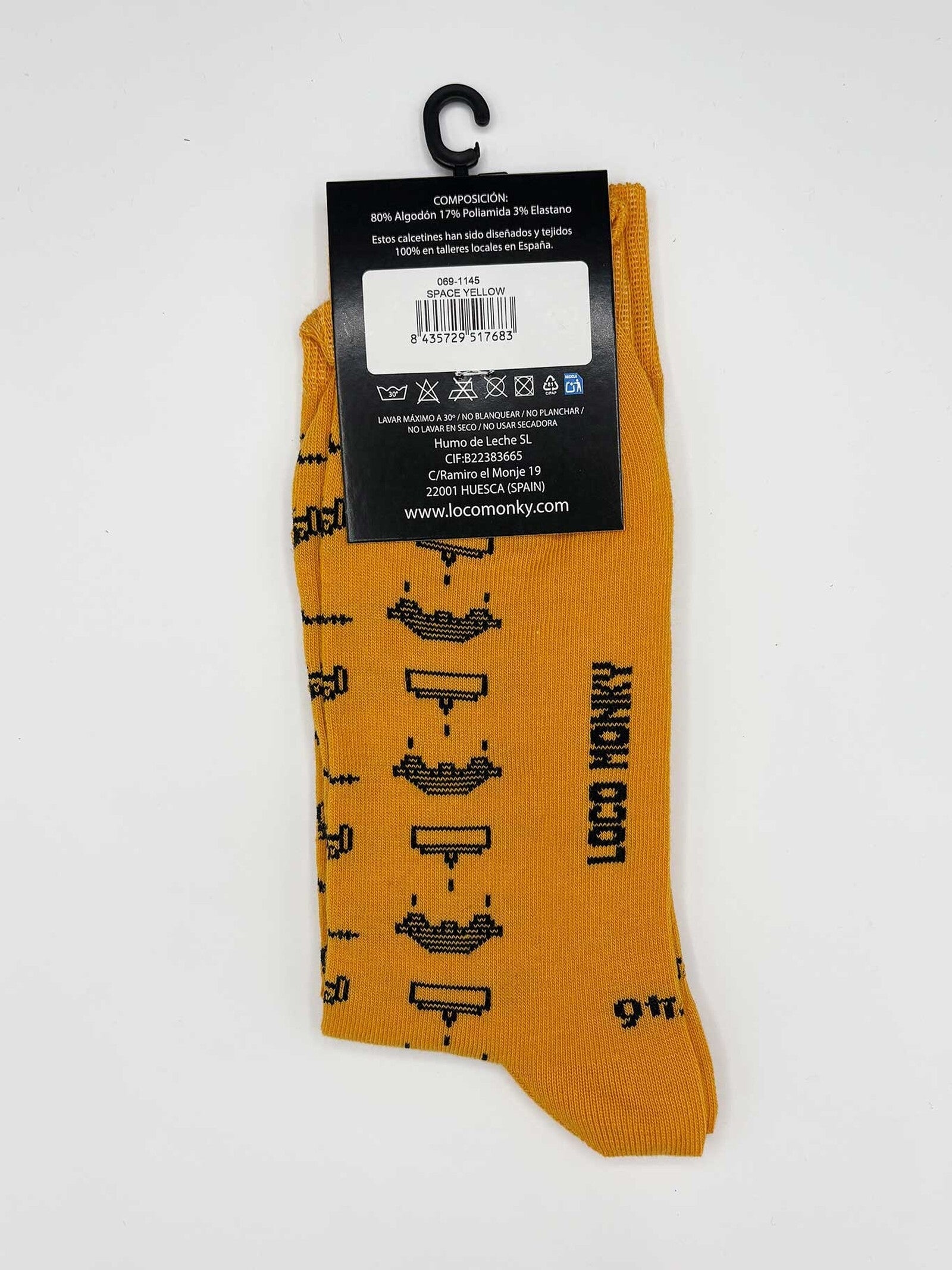 Calcetines Loco Monky Space Monky Mostaza