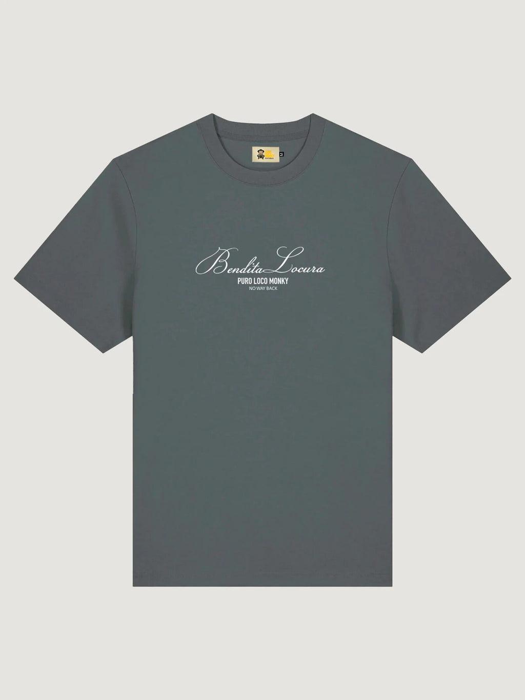 Camiseta Loco Monky Bendita Locura Gris oscuro