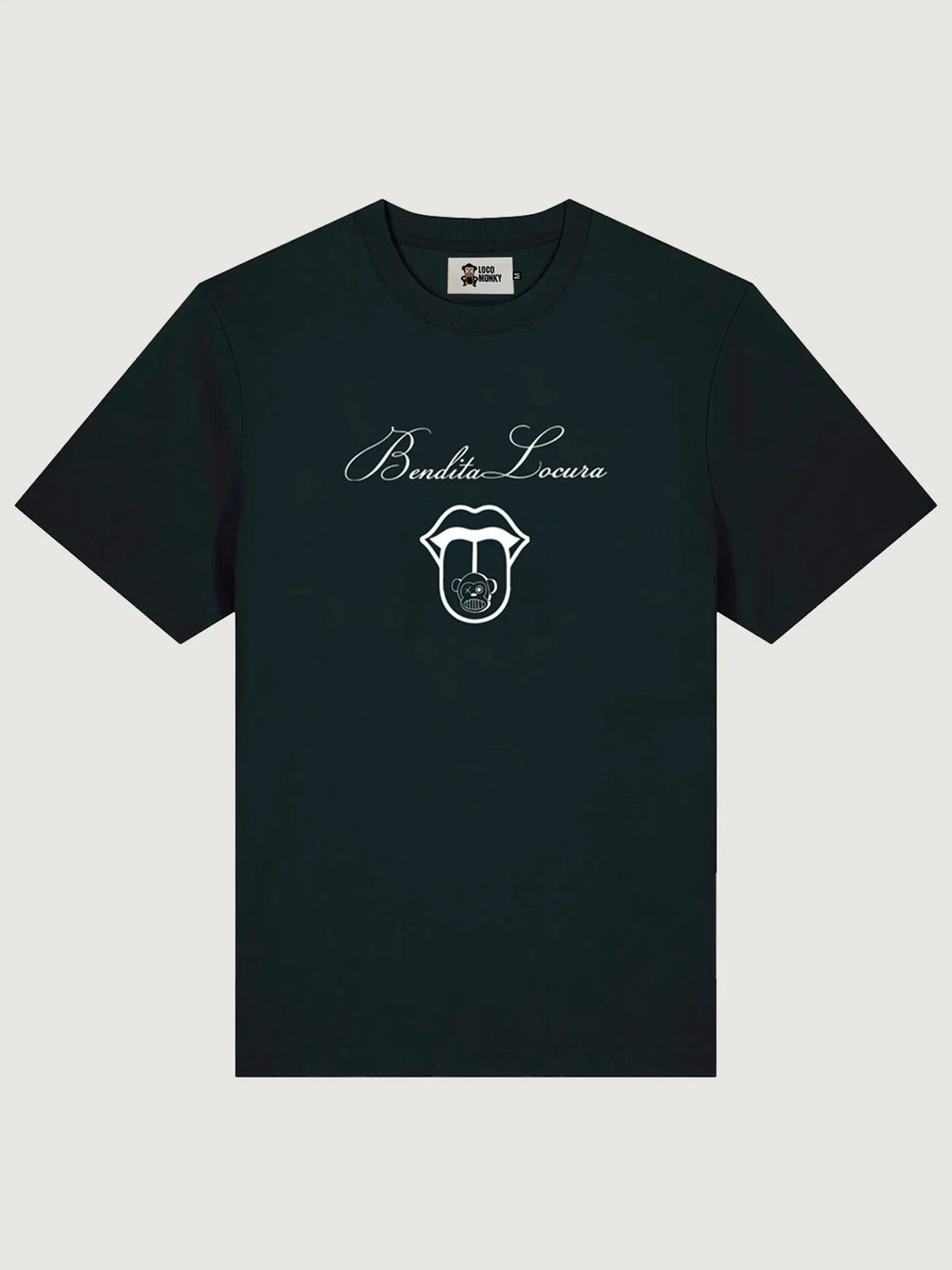 Camiseta Loco Monky Bendita Locura III Negro