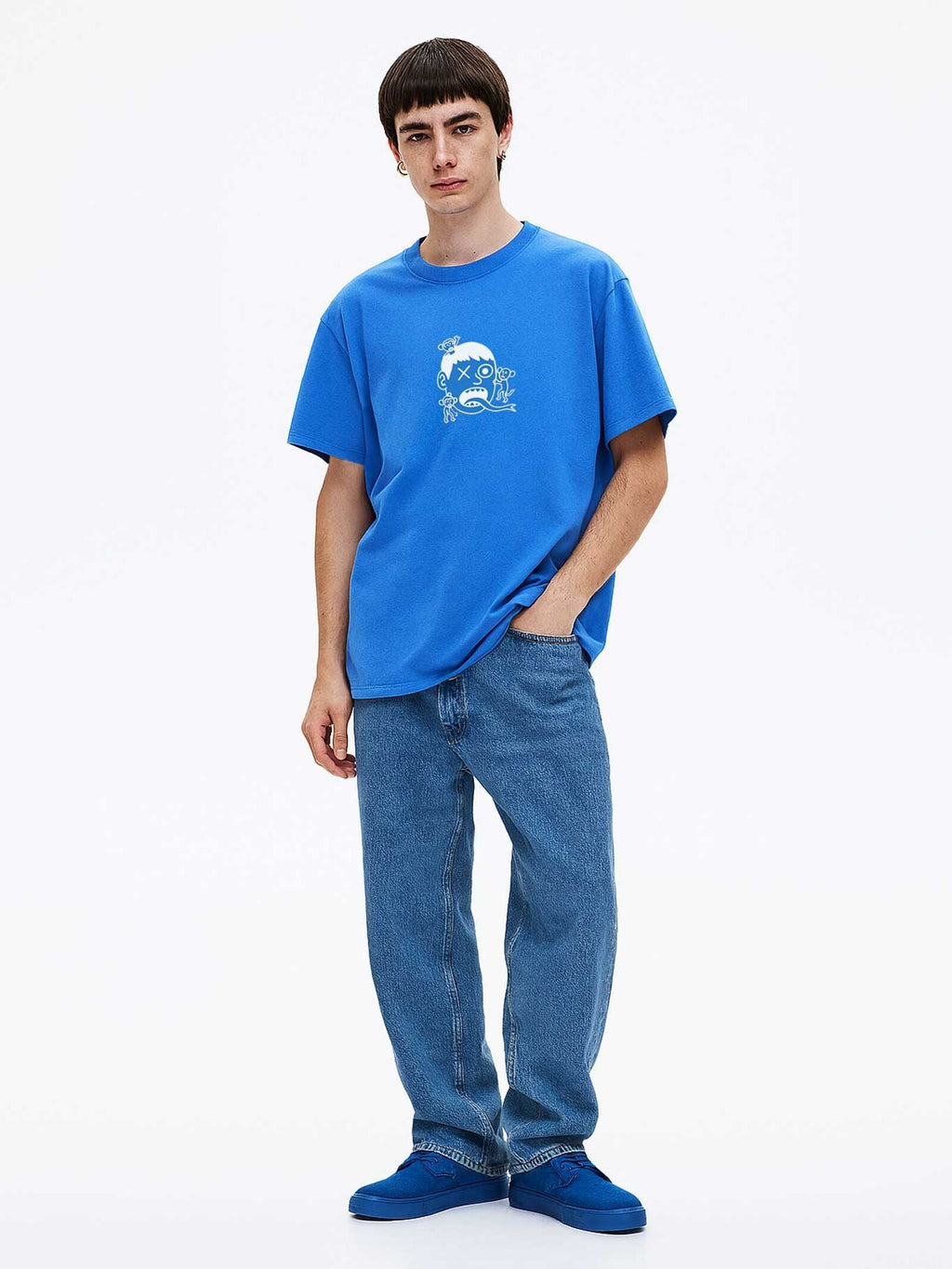 Camiseta Loco Monky Monos in my face Azul